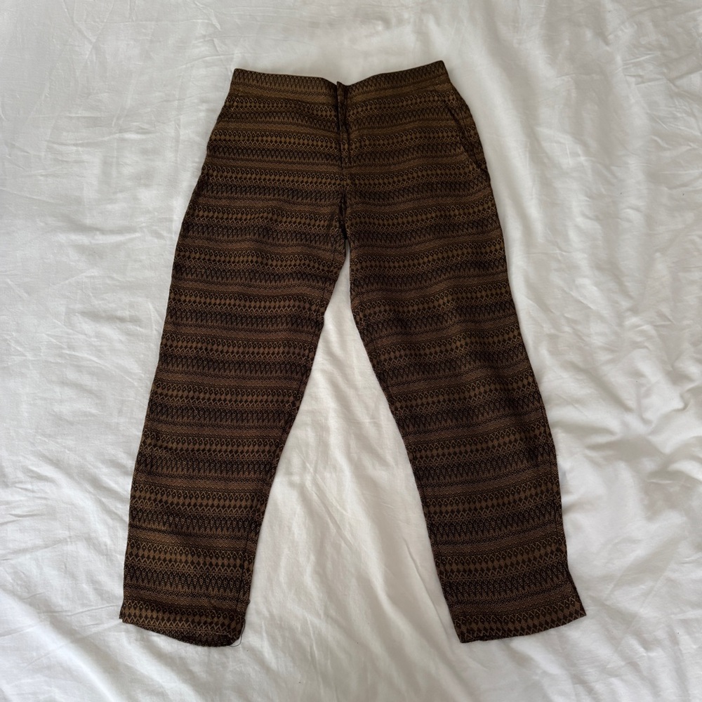 Other Stories Black and Gold Patterned Trousers